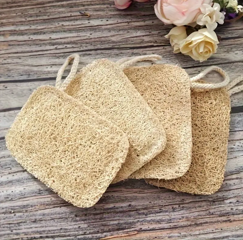 1 Éponge de Lavage en Fibre de Loofah Naturelle - Soins de la Peau et Éponge ménagère