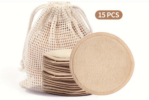 15 Lingettes Démaquillantes Réutilisables Pour Le Visage et Cou