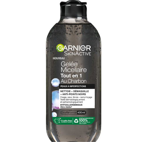 Gelée micellaire - SkinACtive Charbon - Peaux à imperfections