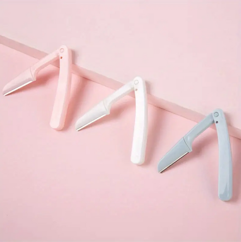 3 pièces/boîte Rasoirs manuels pliables à sourcils