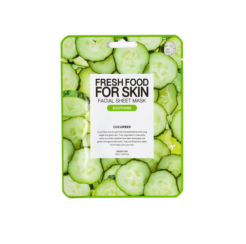 Masque en tissu apaisant - Fresh food - Concombre - Visage