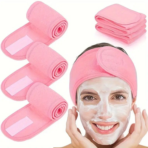 Bandeau Facial En Coton polaire Absorbant et Ajustable Pour Visage Soins | maquillage