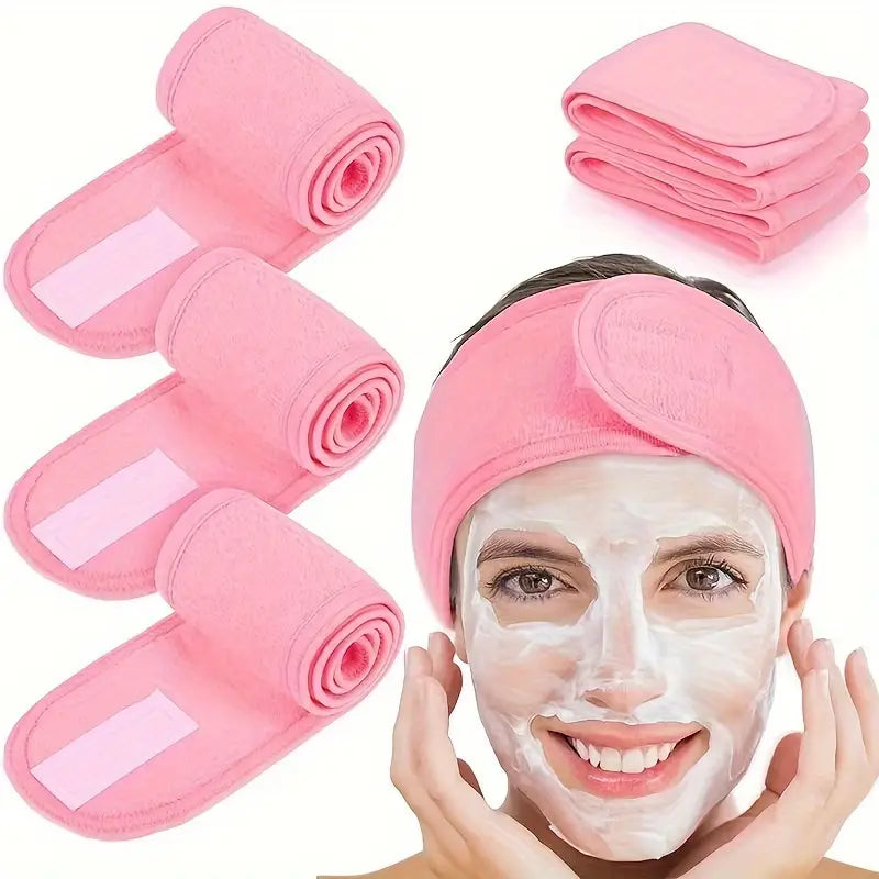 Bandeau Facial En Coton polaire Absorbant et Ajustable Pour Visage Soins | maquillage