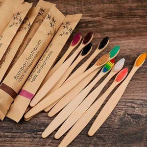 1 Brosse à dents en Bambou à poils souples
