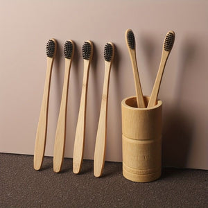 1 Brosse à dents en Bambou à poils souples
