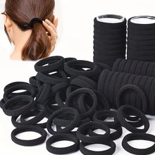 Charger l&#39;image dans la galerie, 25 élastiques à cheveux solides noirs