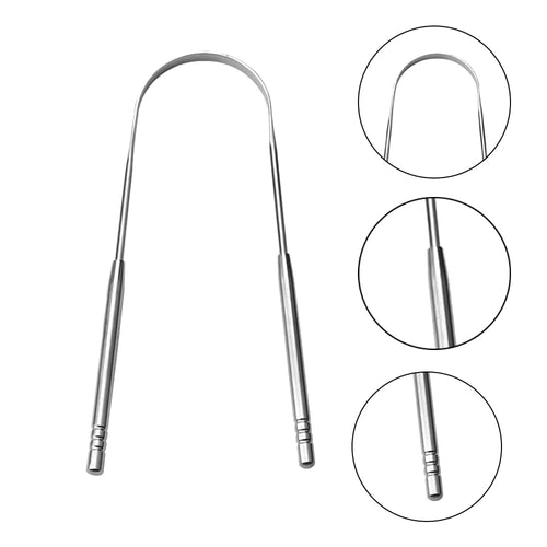 Gratte langue en acier inoxydable Ou manches en Plastique