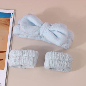 Ensemble de 3 pièces Bandeau et Bracelet Spa Accessoires élastiques