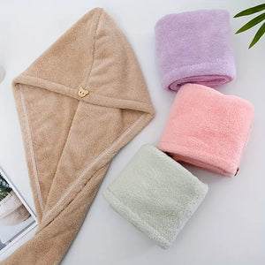 Serviette douce pour séchage de Cheveux en Coton et maille