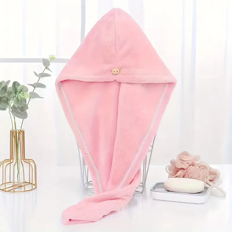 Serviette douce pour séchage de Cheveux en Coton et maille