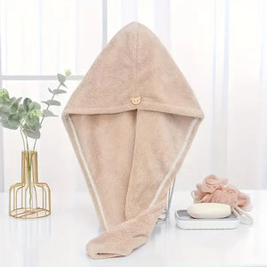 Serviette douce pour séchage de Cheveux en Coton et maille